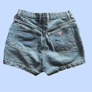 Vintage 90s Guess Blue Jean Shorts 28” Waist